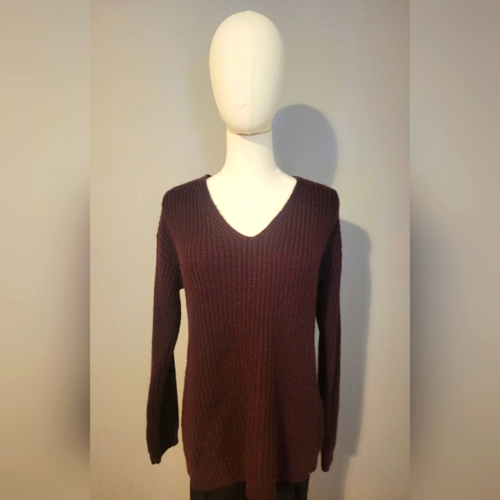 Burgandy Crossed Back Altard State Sweater Size S